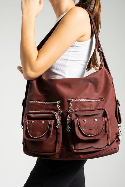 MEGA WOMEN'S MEGA LARGE SIZE MULTI COMPARTMENT SHOULDER BAG AND BACKPACK