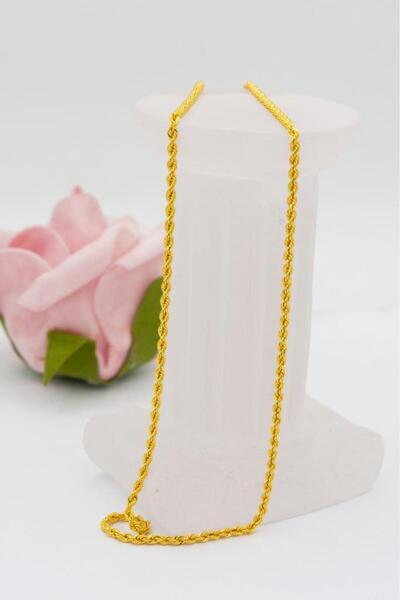 latif kuyumcu 22 Ayar Altın Zincir 2 MM Halat Altın Zincir 55 CM Kadın Zincir