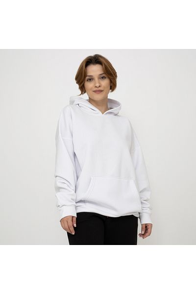 S&A DESIGN Balbazaar Unisex Unprinted 3 Thread Raised Over Size Sweatshirt 3 Pack (White-Black-Grey)