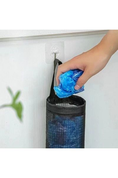ebulduk 1 Hangable Nylon Bag Collector - Bag Holder and Storage Basket