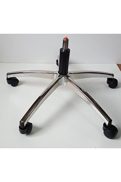 YILDIZSİT Oyuncu Koltuğu Krom Ayak Siyah Pistonlu Çap 70 Cm