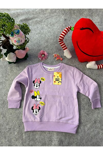 PATYKİDS MİNNİE MOUSE BASKILI KIZ ÇOCUK SWEAT