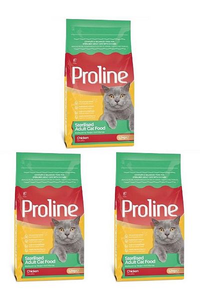 Pro Line Adult Cat Food 1200 gr X 3 Pack