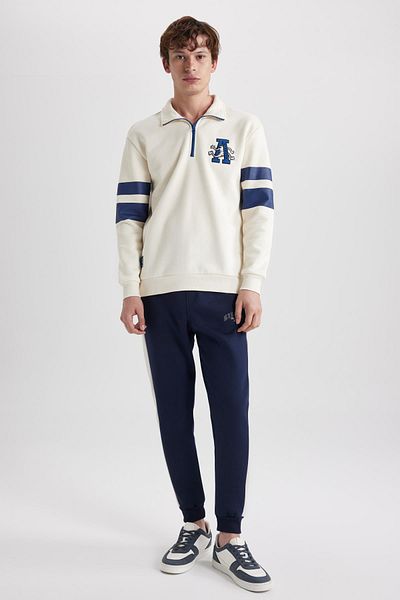 DeFacto Printed Slim Fit Jogger Sweatpants - Δαντέλα στη μέση, ελαστικά πόδια A4437ax23au