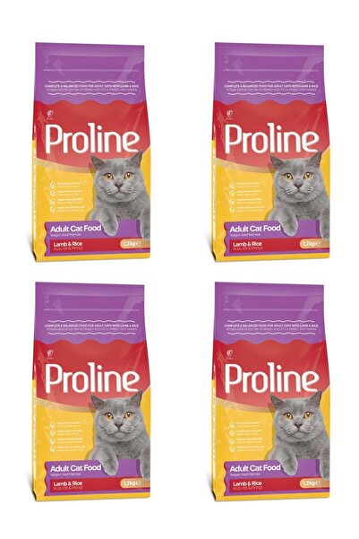 Pro Line Kuzu Etli-Pirinçli Kedi Maması 1200 gr X 4 Paket (Kilitli Ambalaj)
