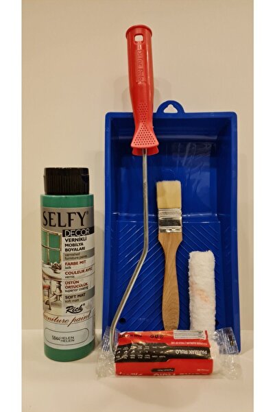 Rich Selfy Decor 500 Cc (750 Gr) Helen Yeşili Kendinden Vernikli Dolap Boyama...