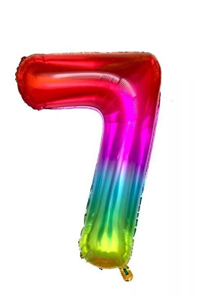 Bkmc Rainbow Colored Age Number Foil Balloon