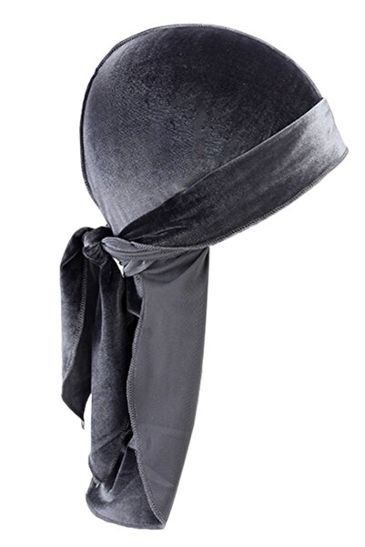 ESUSO Velvet Fabric, Unisex Durags Bandana, Men's Durag Bandana, Gray