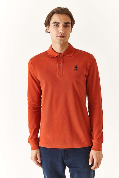 U.S. Polo Assn. BAZA. POLO ASSN. TRIOC POLO BĂRBAȚI SLIM FIT CU MÂNECĂ LUNGĂ