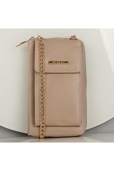 My Valice My Valice Leather Crossbody Wallet and Card Holder Compartment Phone Bag 1617 Mink