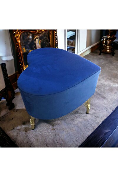 ne-sil home furniture Kalpli Puf Oturma Pufu Bench Puf Kalp Şeklinde Ayaklı Puf Ayak Dayama Pufu