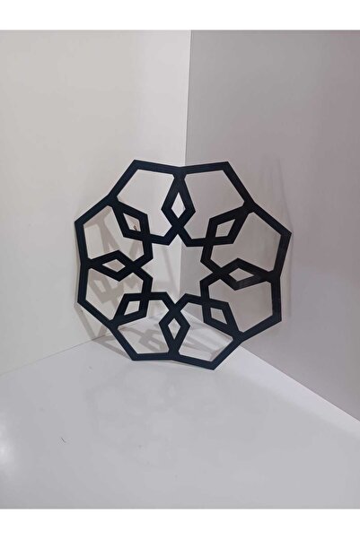 demdekor Dekoratif Siyah Yapışkanlı Pleksi Mobilya Dolap Süsü (30x30cm)