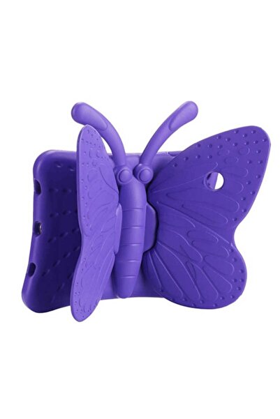Nezih Case Apple Ipad Air 2 (2014) 9.7" Yumuşak Dokulu Standlı Kelebek Siliko...