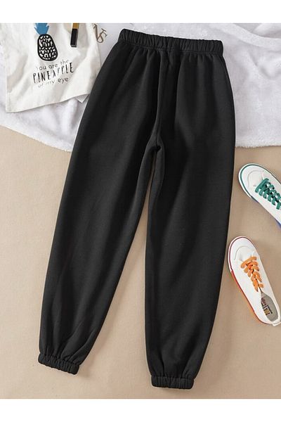 Josette Butterfly Printed Black Sweatpants