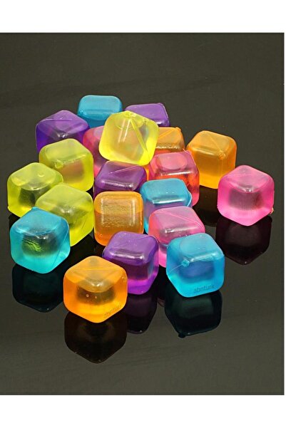 abnturk 12 Adet Kokusuz Silikon Buz Küpü içecekleri Buz Atmadan Soğutun Renkl...