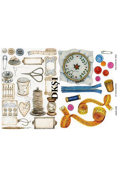 LİNEART LineArt Brass Decopage Paper LA-DKŞ1