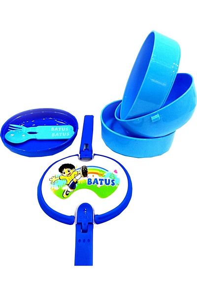 Logon Meet Publications Batus 3-Tier Feeding Bowl Set Blue