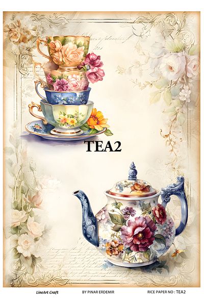 LİNEART LineArt Brass Decopage Paper LA-TEA2