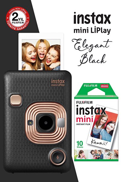 Fujifilm instax mini LiPlay Hybrid Elegant Black Fotoğraf Makinesi 10lu mini Film
