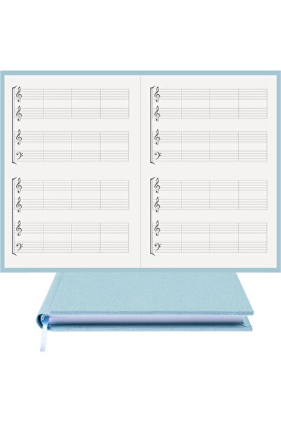 BİDEFTER دفتر ملاحظات (STAFF - SATB) 100% صناعة يدوية، خياطة يدوية (خيوط) تجل...