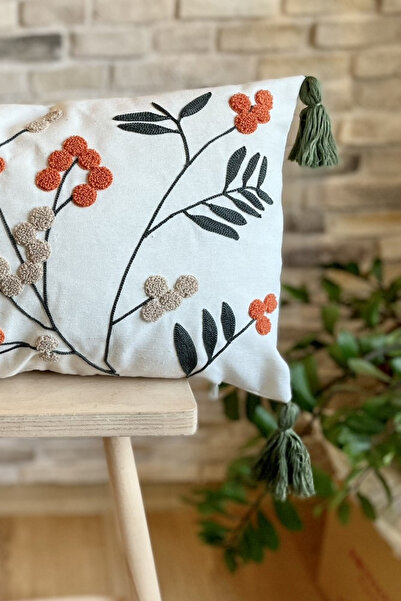 SWITA Punch Embroidered Single Decorative Special Design Throw Pillow Cover