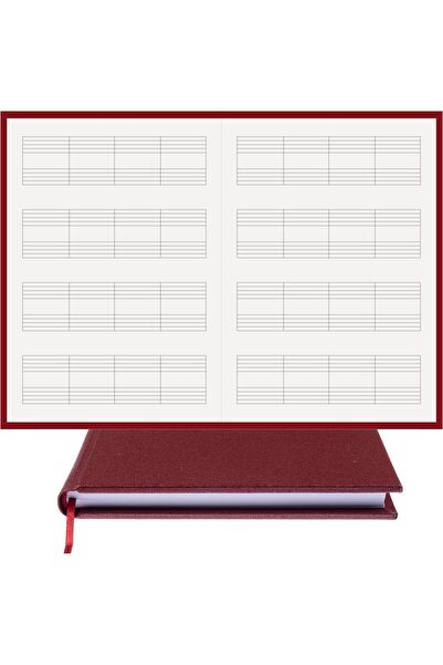 BİDEFTER مفكرة بيانو (خط قطع بدون مفتاح 4 قطع) 100% صناعة يدوية، خياطة يدوية ...