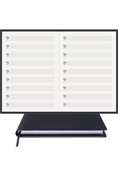 BİDEFTER كتاب الموسيقى (DO KEYED) 100% صناعة يدوية، خياطة يدوية (خيوط) قماش ج...