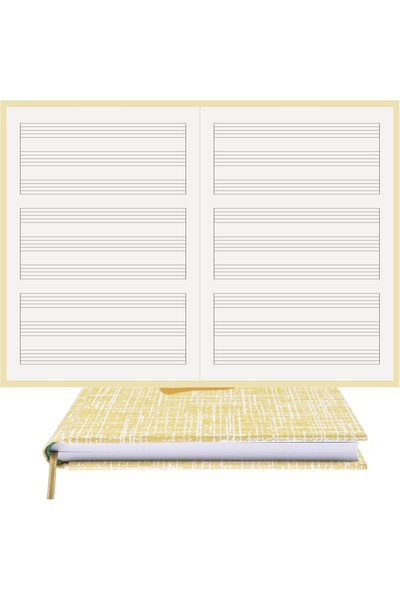 BİDEFTER مفكرة بيانو (ثلاثة منافذ بدون مفتاح) 100% صناعة يدوية، خياطة يدوية -...