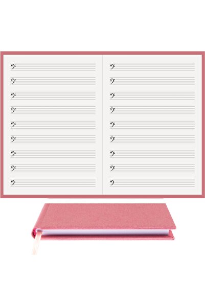 BİDEFTER كتاب موسيقى (FA KEYED) 100% صناعة يدوية، خياطة يدوية (خيوط) قماش فيس...