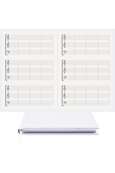 BİDEFTER مفكرة بيانو (صوتية، مسمار على اليسار) 100% صناعة يدوية، خياطة يدوية،...