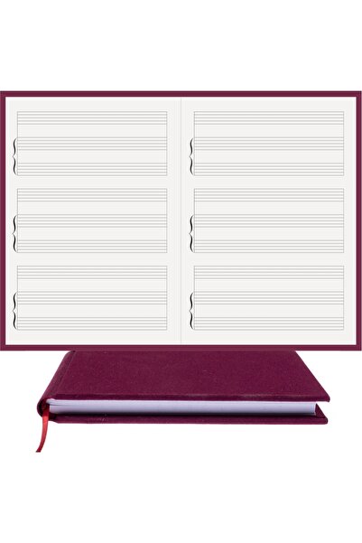 BİDEFTER مفكرة بيانو (ثلاثة منافذ بدون مفتاح) 100% صناعة يدوية، خياطة يدوية (...