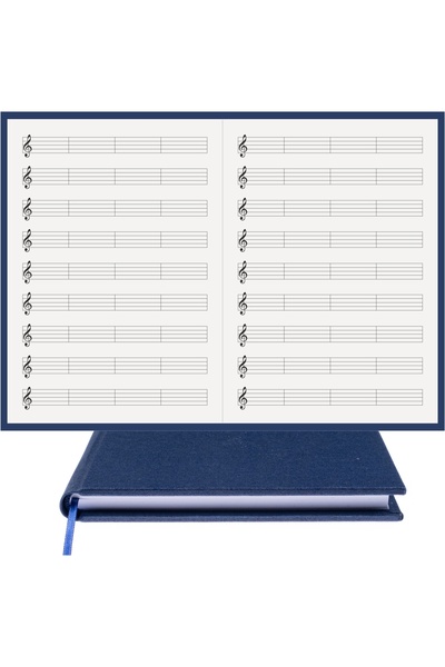 BİDEFTER Music Notebook (LEFT KEYED C.C.)100% Handmade, Hand Stitched (THREAD...