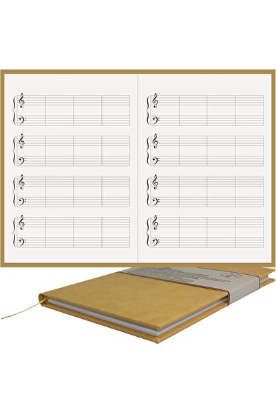 BİDEFTER دفتر ملاحظات البيانو (أربعة أضباب مع مفاتيح على اليسار FA.)100% صناع...