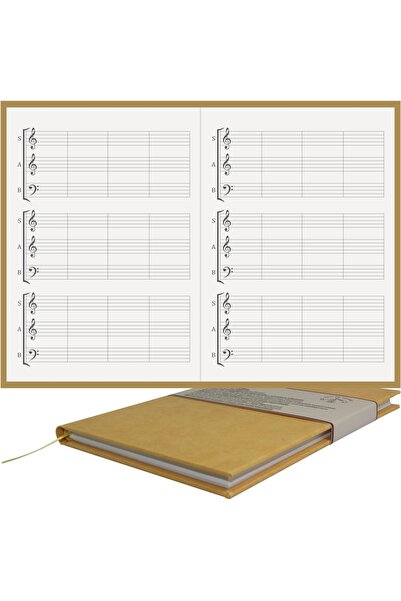 BİDEFTER كتاب موسيقى جوقة (SOPRANO - ALTO - BAS) (SAB) 100% صناعة يدوية، خياط...