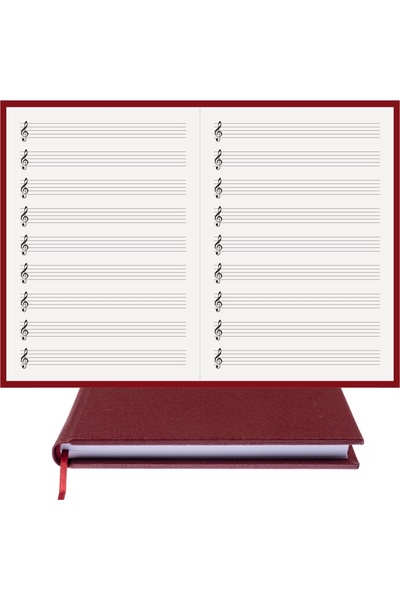 BİDEFTER كتاب الموسيقى (مفتاح اليسار) 100% صناعة يدوية، خياطة يدوية (خيوط) قم...