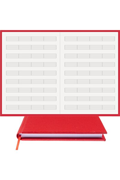 BİDEFTER Music Notebook (KEY-Free 4 Pcs.)100% Handmade, Hand Stitched (THREAD...