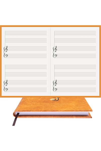 BİDEFTER مفكرة بيانو (رباعيات مع مفاتيح LEFT FA) 100% صناعة يدوية، خياطة يدوي...