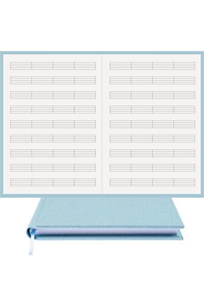 BİDEFTER كتاب موسيقى (خطوط مقطوعة بدون مفتاح) 100% صناعة يدوية، خياطة يدوية (...