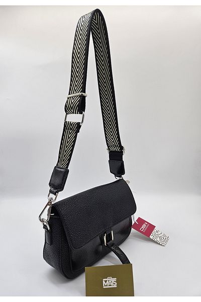 DSN Small Crossbody Bag Patent Leather Black