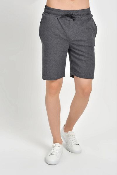 Tight Lady Ανδρικό σορτς από βαμβακερό χτενισμένο ανθρακί με κανονική εφαρμογή