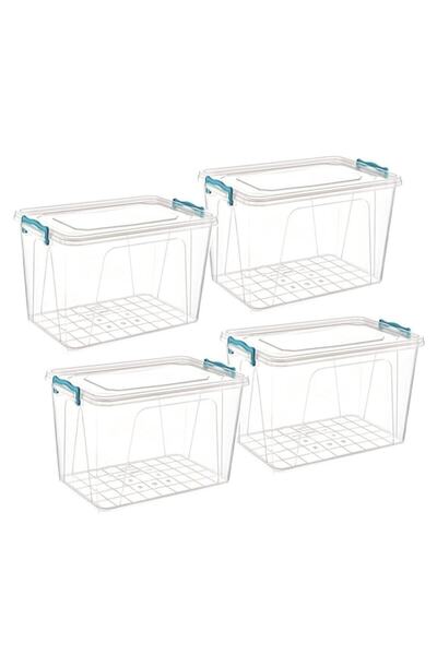 GENÇ ZUCCACIYE Plastic Rectangular Storage Container (30 Lt) Set of 4