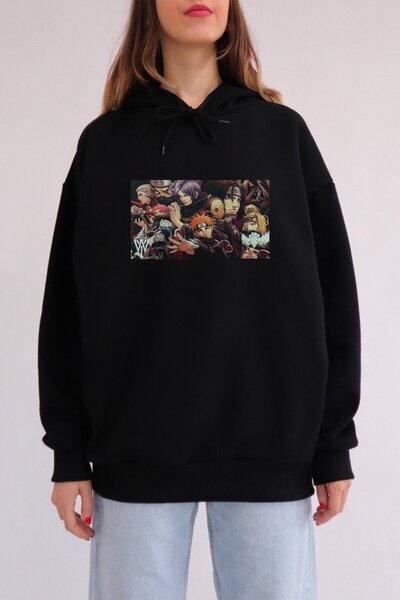 Gofeel Akutsuki Collage Black Color Sweathsirt 3 Thread Hoodie Gofeel