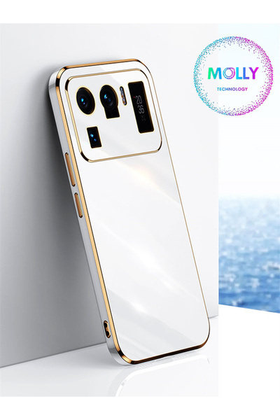 Molly Technology حافظة سيليكون فاخرة لهاتف Xiaomi Mi 11 Ultra مع حواف بيضاء ل...