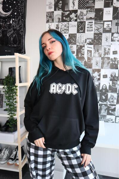Gofeel Acdc Lightning Black Color Sweathsirt Hoodie Gofeel