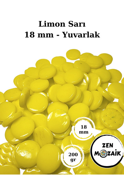 Zen Mozaik Sanatsal Mozaik Çalışmalarınız için 18 mm Çaplı Yuvarlak Cam Mozai...
