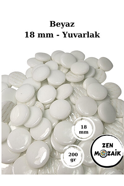 Zen Mozaik Sanatsal Mozaik Çalışmalarınız için 18 mm Çaplı Yuvarlak Cam Mozai...