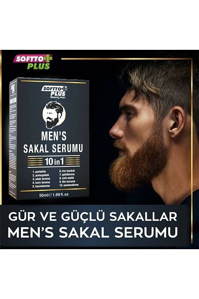 Softto Plus 10in1 Men's Beard Serum - 50ml