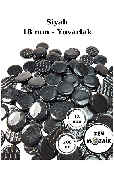 Zen Mozaik Sanatsal Mozaik Çalışmalarınız için 18 mm Çaplı Yuvarlak Cam Mozai...