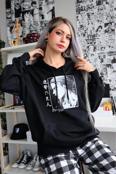 Gofeel EREN YEAGER SWEAT Sweathsirt 3 iplik Hoodie GOFEEL