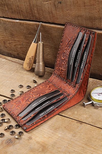 New Coast Leather 1900's Ανδρικό πορτοφόλι από γνήσιο δέρμα χειροποίητο πλακάκι